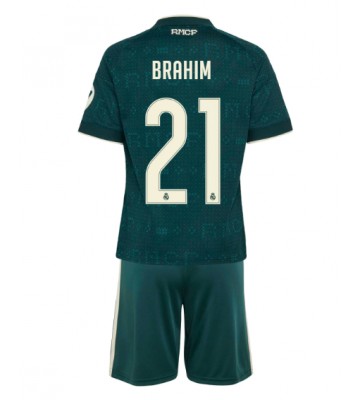 Real Madrid Brahim Diaz #21 Bortaställ Barn 2026-27 Kortärmad (+ Korta byxor)
